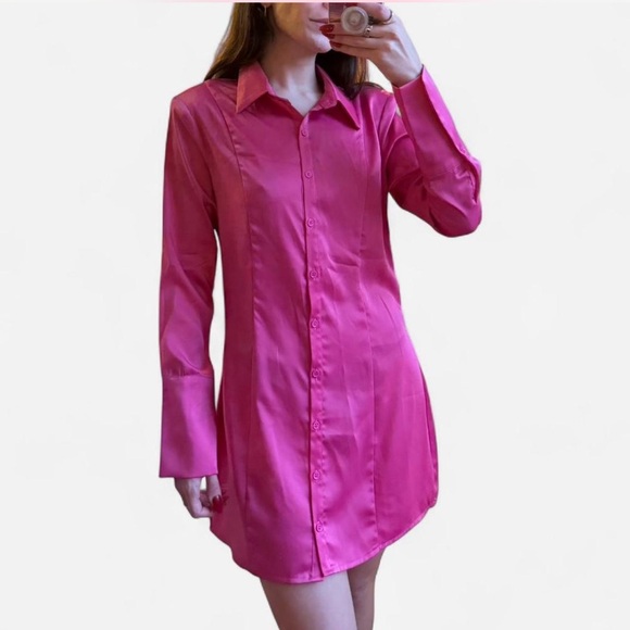 Missguided Vibrant Pink Mini Dress - Picture 5 of 6